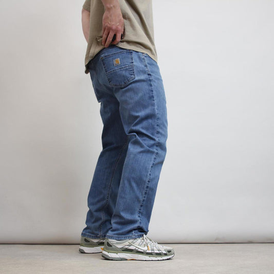 Mens Carhartt jeans W40 L30 blue relaxed denim 90s style jeans