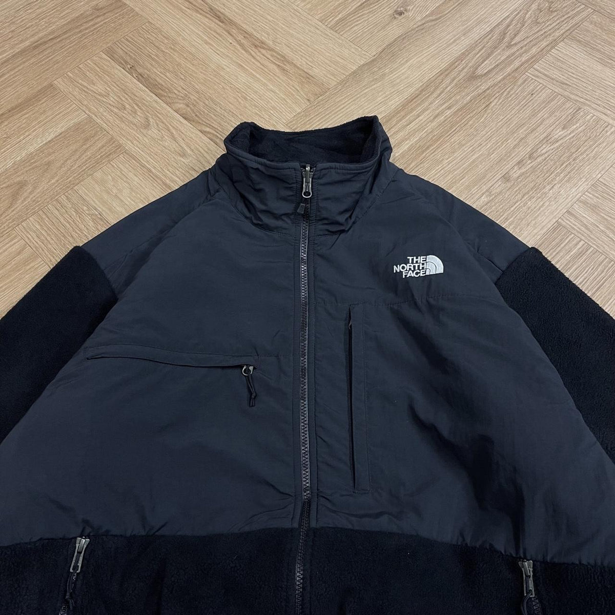 Y2K North Face Denali fleece Mens TNF full zip double black paneled autumn technical Polartec fleece
