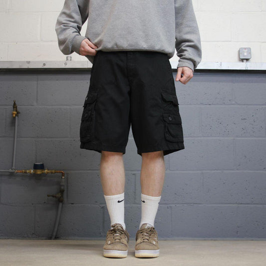 Y2k baggy Lee cargo shorts skater style black Loose chino summer festival shorts