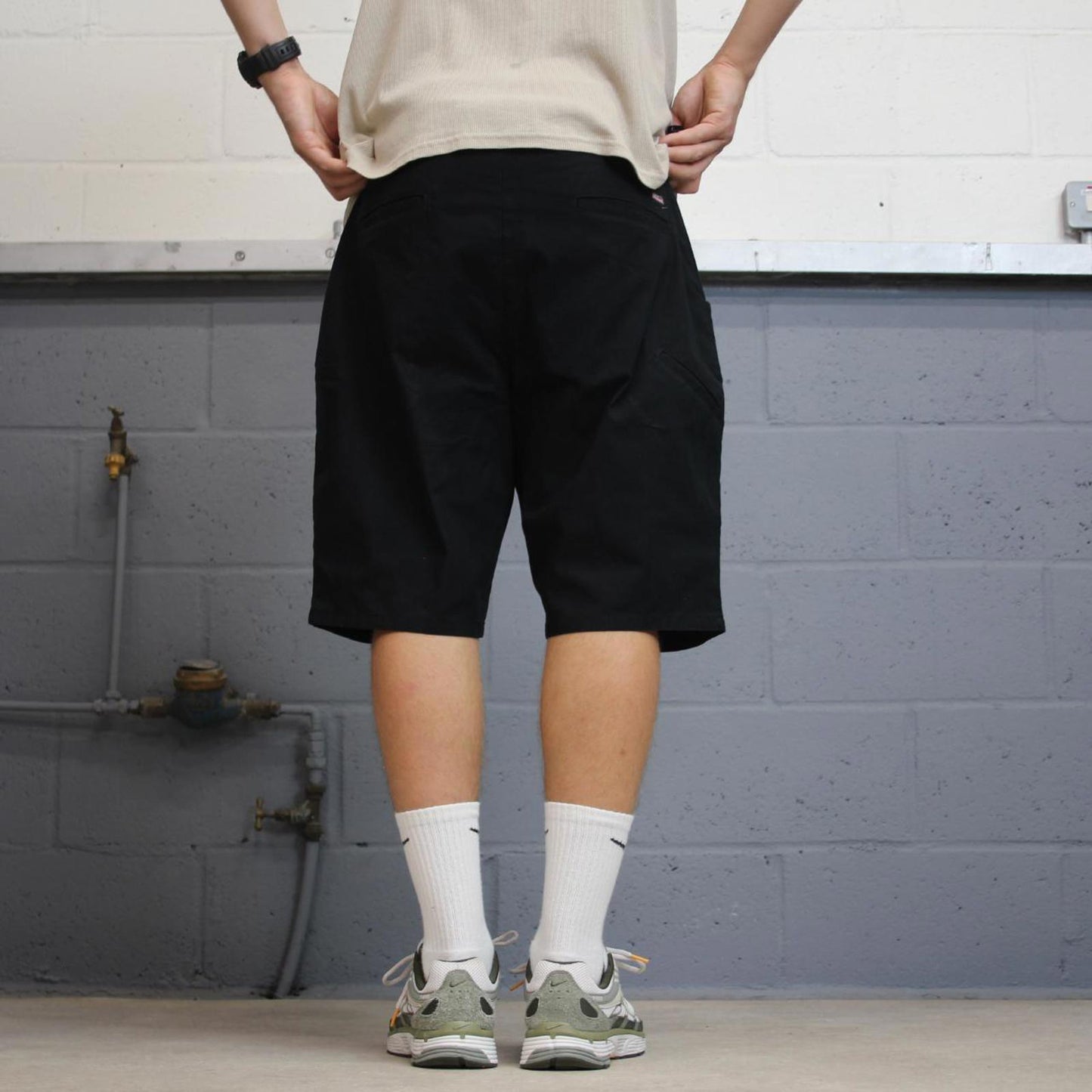 Baggy Black Dickies carpenter shorts W38