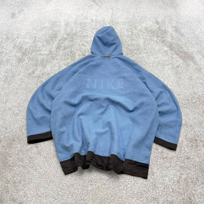 00s Nike reversible jacket y2k style XXL men's black blue full zip hooded windbreaker coat technical