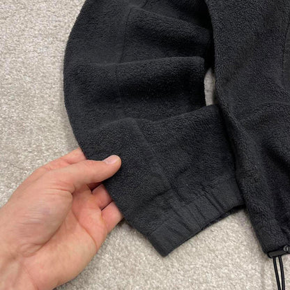00s Columbia technical fleece M women's black full zip up y2k style autumn adjustable waist