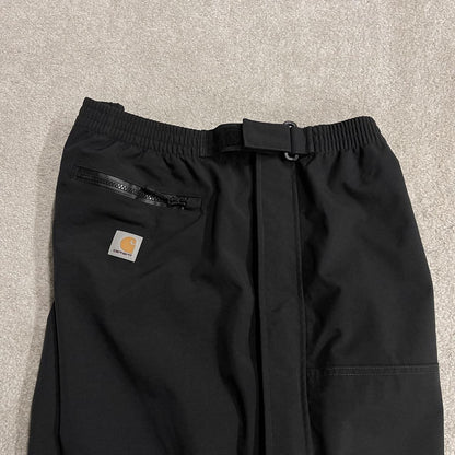 Carhartt baggy waterproof trousers y2k black Wide leg mesh lined technical breathable rain pants