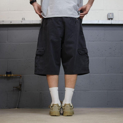 Dickies baggy cargo shorts faded black Chino style skater shorts wide leg festival