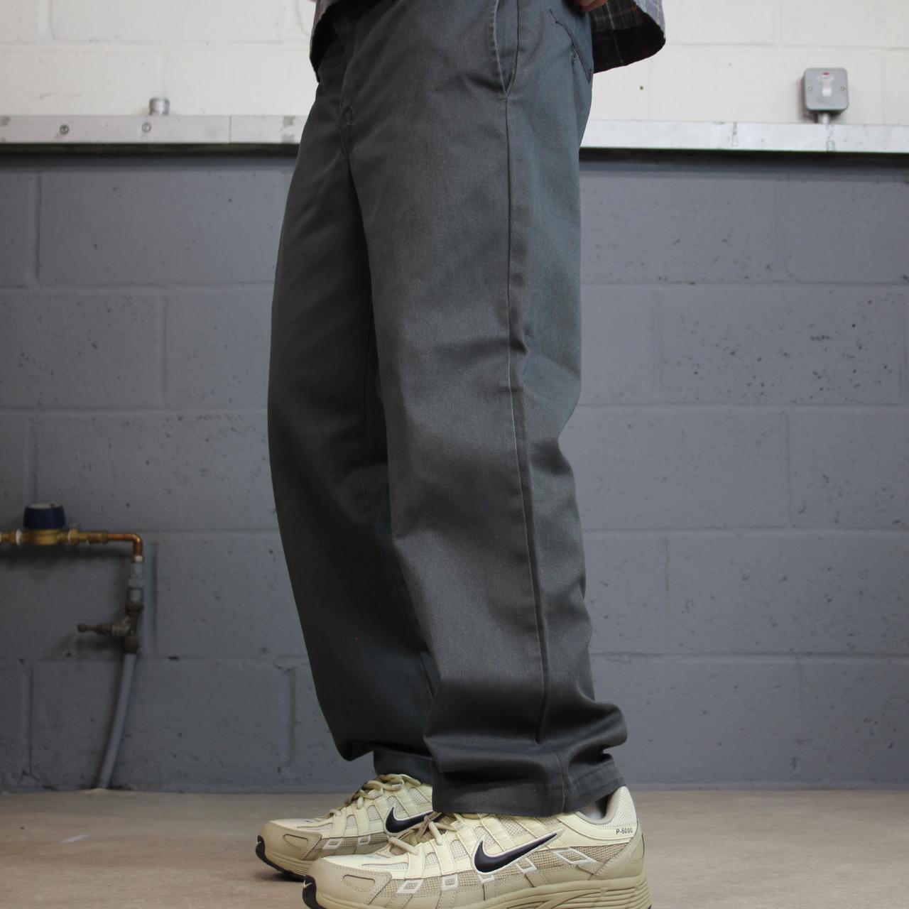 Dickies slim straight chino pants grey W34L30 Straight leg twill chino style skate work trousers
