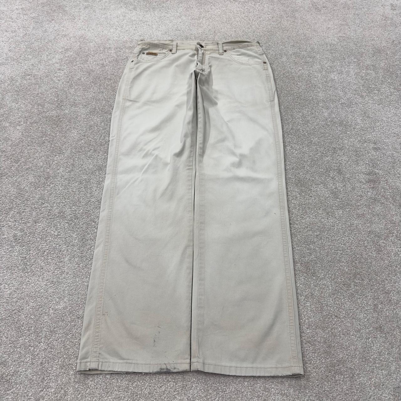 Wrangler straight leg stretch jeans y2k beige