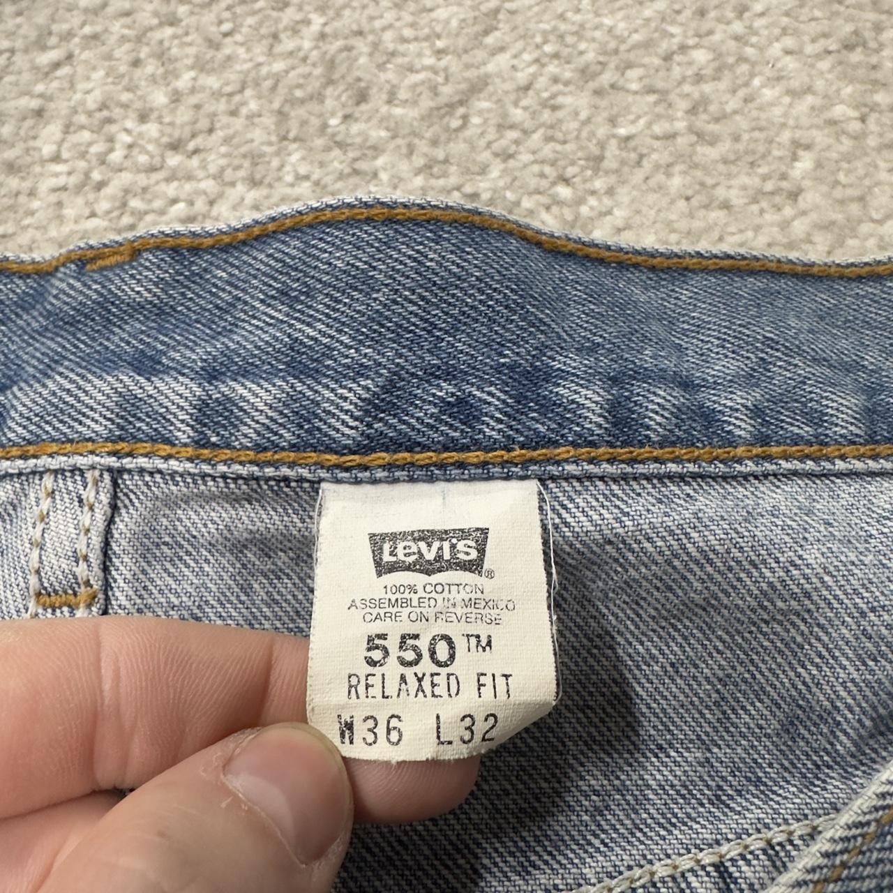 Levi’s 550 relaxed jeans y2k W34L32 blue straight leg denim red tab logo pants