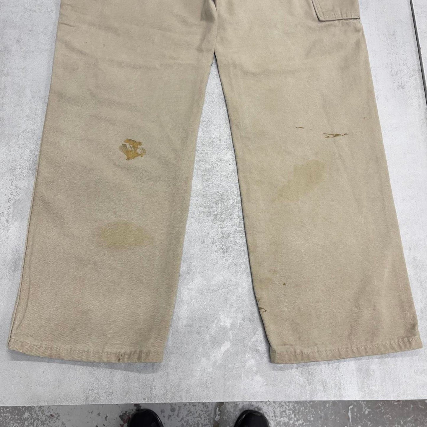 Dickies carpenter jeans W33 L32 beige canvasy skater style carpenters