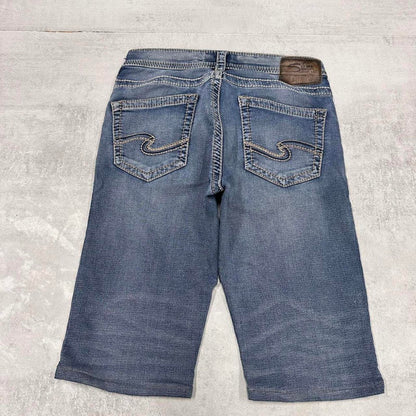 Embroidered denim shorts W32