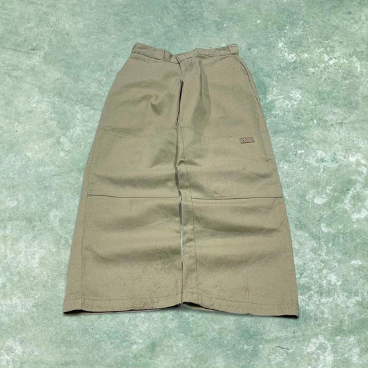 Y2K Dickies double knee chino work pants khaki Loose fit twill style casual skate trousers