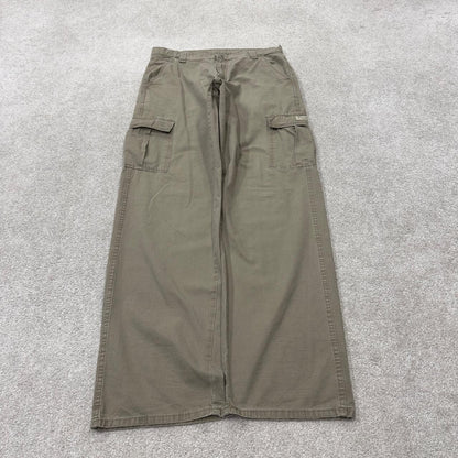 Baggy Wrangler cargo pants y2k khaki W32L34 Loose leg 2000s style skater work pants