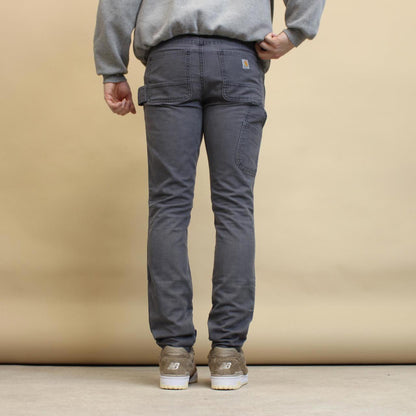 Grey Carhartt carpenter pants size 6 W30L30 slim fit cargos patch logo