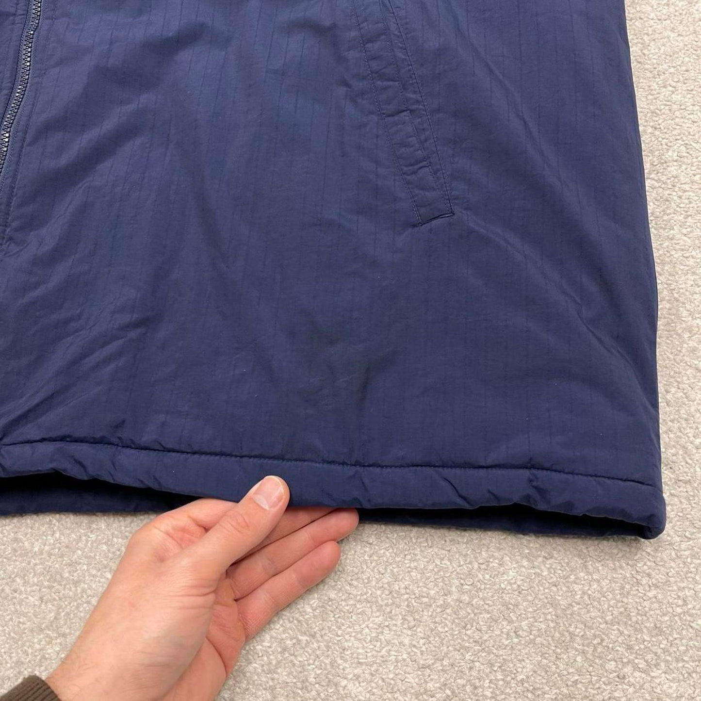 00s Nike jacket y2k style 3XL men's navy full zip padded windbreaker coat technical