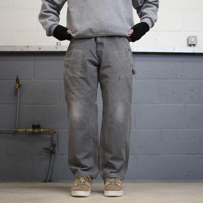 00s Carhartt carpenter jeans workwear W38L30 grey canvas 90s skater style loose cargo pants