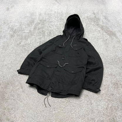 00s Oakley technical parka jacket M women's y2k style adjustable black tech coat winter