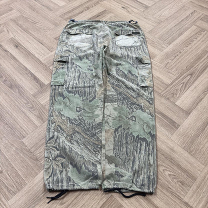 Vintage Liberty baggy camo cargo pants Loose floaty Realtree camouflage utility combat trousers