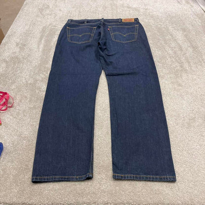 Levis 505 jeans y2k 90s style W38L32 red tab logo 5 pocket blue denim pants skater