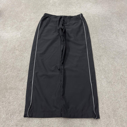 Vintage Nike baggy tracksuit bottoms black wide leg L swoosh logo track pants