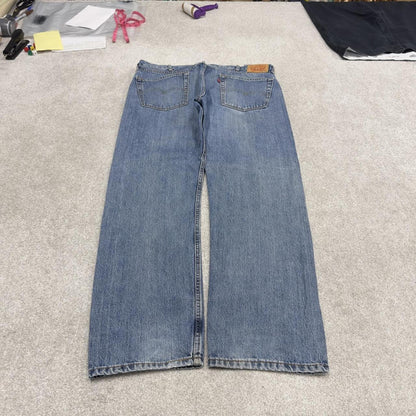 Y2K Levi’s 505 jeans blue Straight leg denim pants red tab logo