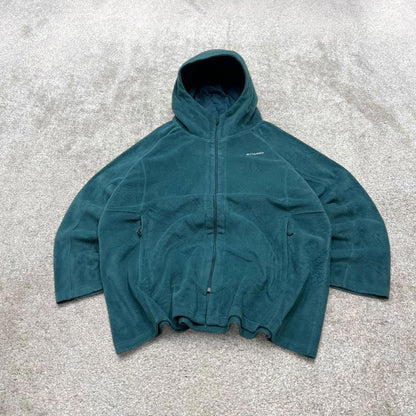 00s Columbia technical fleece jacket 3XL women's Teal full zip up y2k style autumn