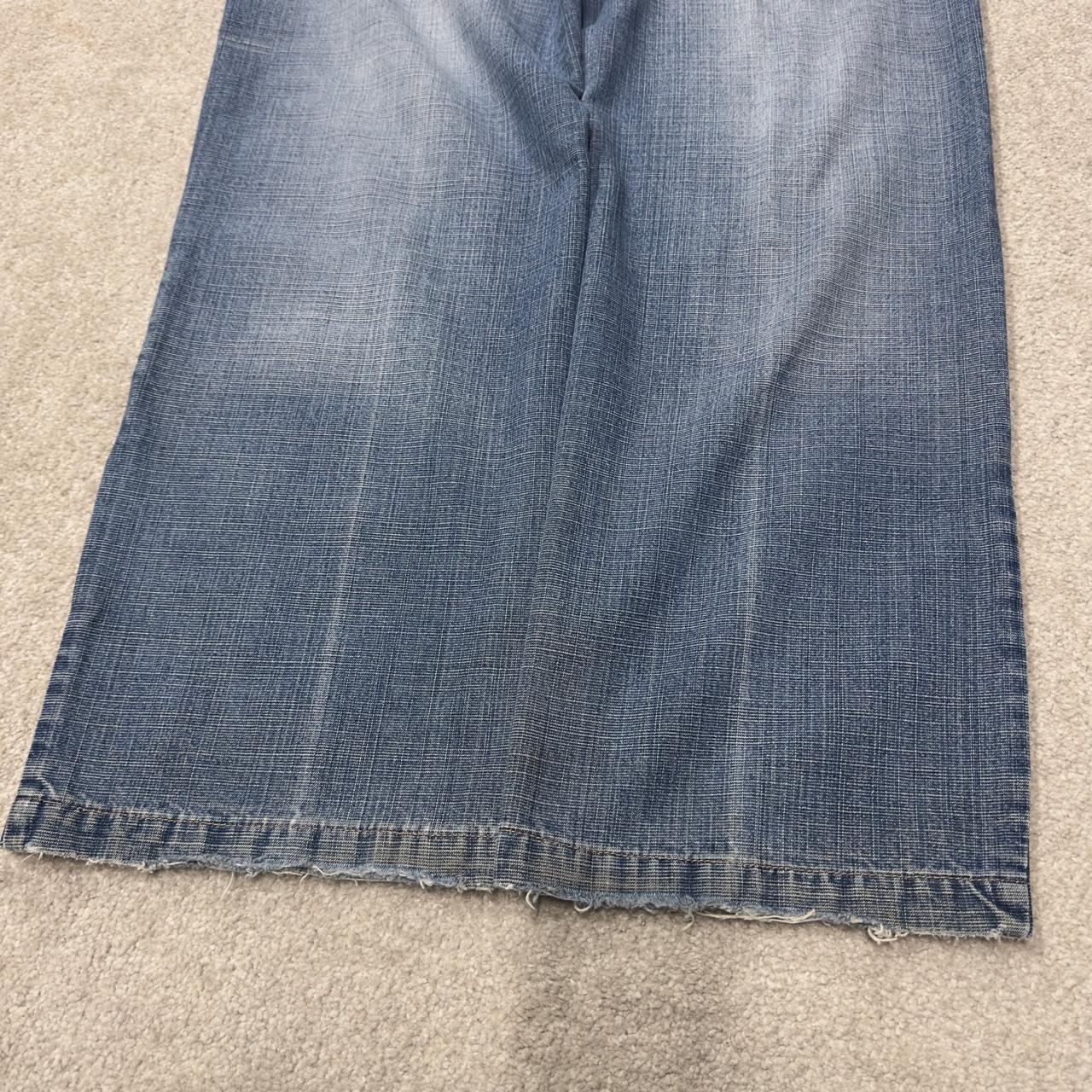 Y2K baggy surf jeans W36L32 blue denim Vintage Don loose 00s style pants embroidered design casual