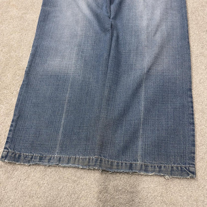 Y2K baggy surf jeans W36L32 blue denim Vintage Don loose 00s style pants embroidered design casual