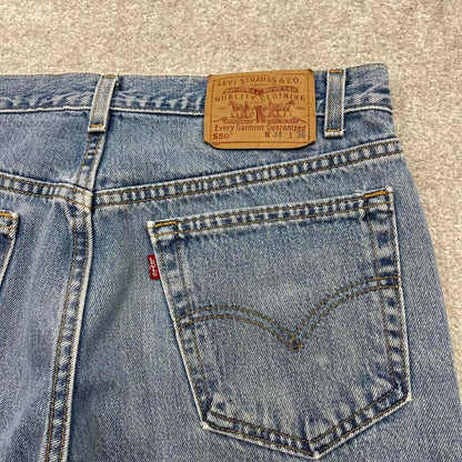 Y2K Levi’s 550 jeans wide leg blue Loose relaxed fit denim pants red tab logo