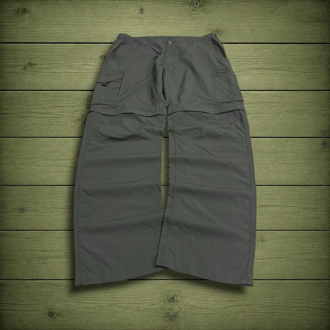 Columbia Convertible technical hiking pants y2k green Omni-shade trouser shorts with zip of legs