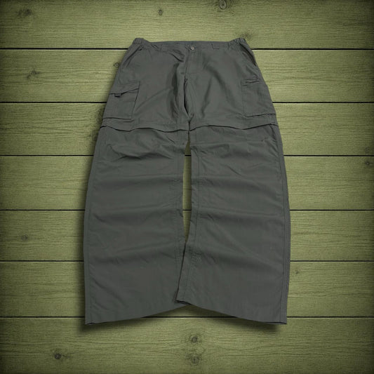 Columbia Convertible technical hiking pants y2k green Omni-shade trouser shorts with zip of legs