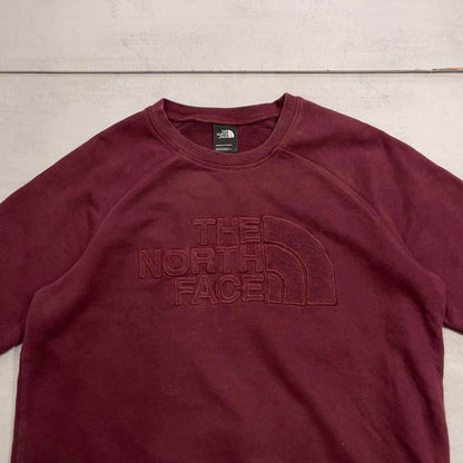 Burgundy North Face sweatshirt L womens pullover jumper embroidered tnf logo
