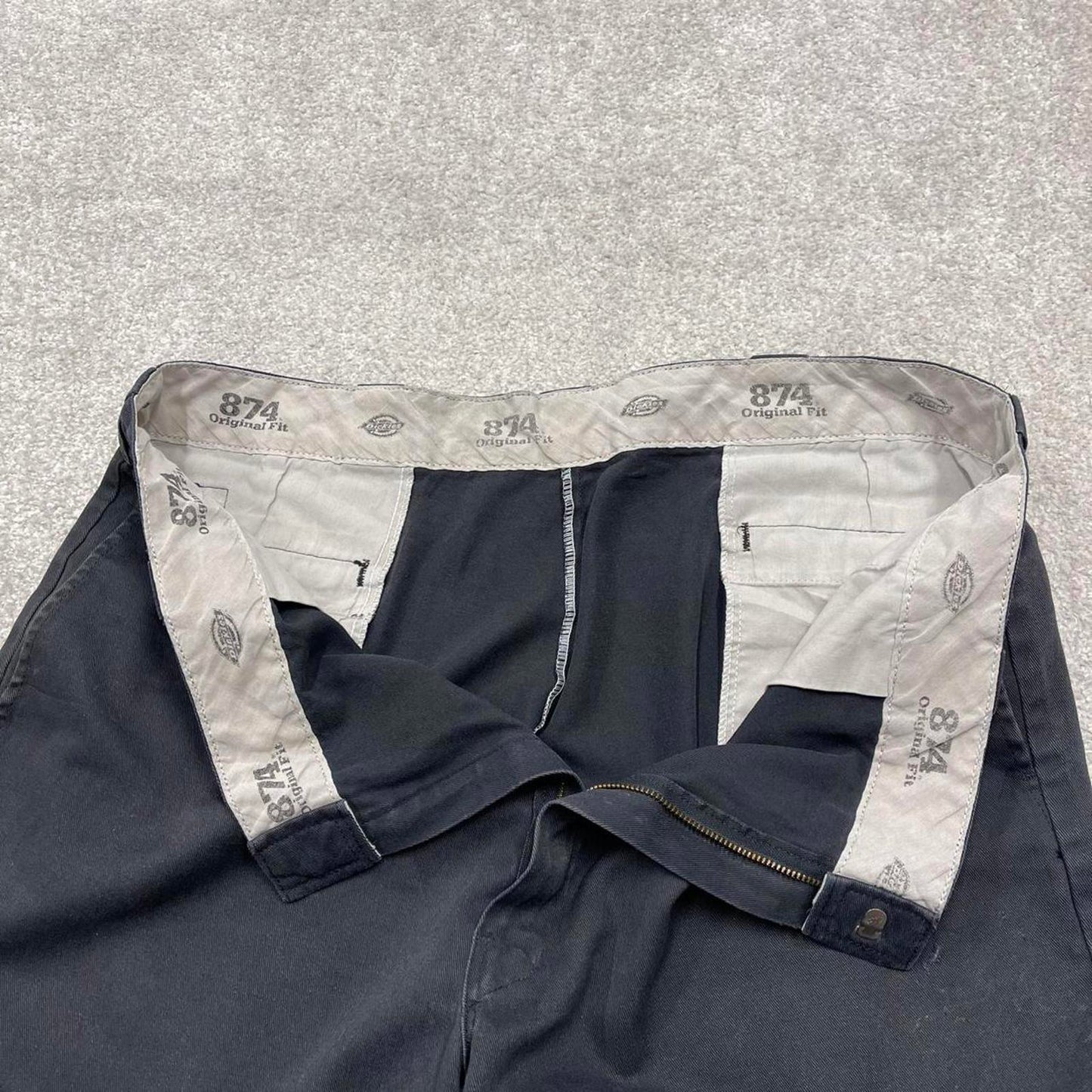 Y2K Dickies 874 work pants faded black Loose original fit chino style skate trousers