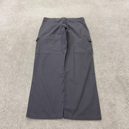Wrangler cargo pants y2k grey W34L30 relaxed fit skater work utility pants