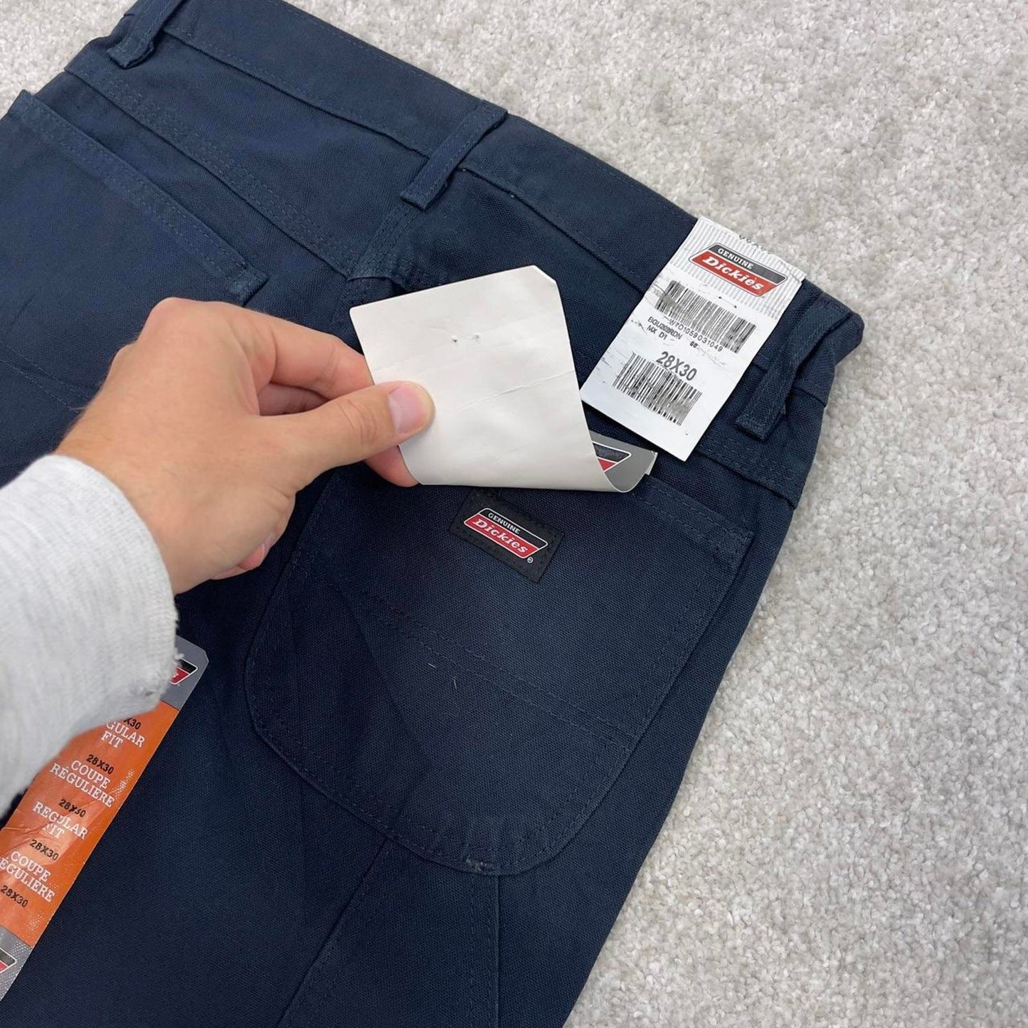 Navy Dickies carpenter jeans W28L30 canvas 90s skater style cargo pants