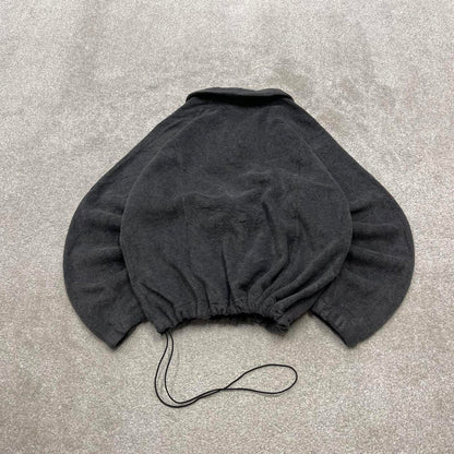 00s Columbia technical fleece PXL women's grey full zip up y2k style autumn adjustable waist
