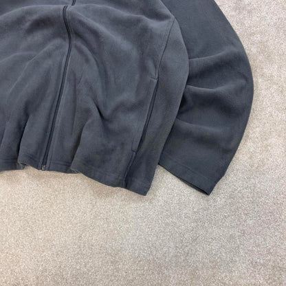 Y2K Starter technical fleece XL grey full zip embroidered logo pockets autumn