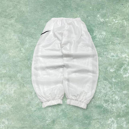 Y2k Nike tracksuit bottoms Swoosh white