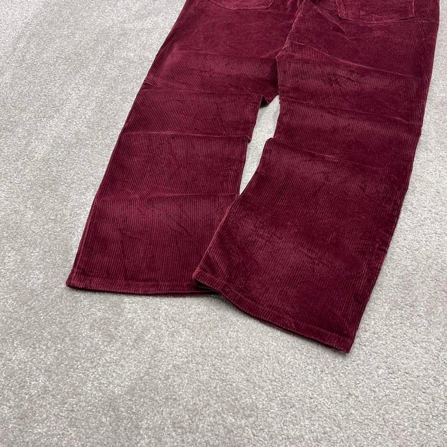 Bootcut Y2K corduroy pants burgundy Universal thread high rise wide wale chunky jumbo cord trousers