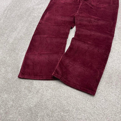 Bootcut Y2K corduroy pants burgundy Universal thread high rise wide wale chunky jumbo cord trousers