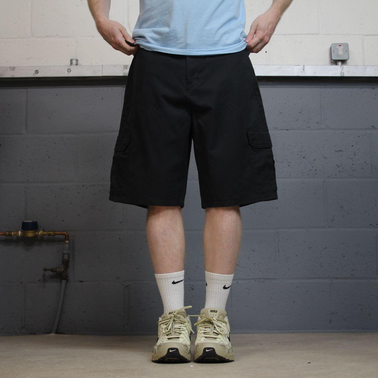 Dickies cargo chino shorts y2k black Twill chino style skater shorts loose leg festival