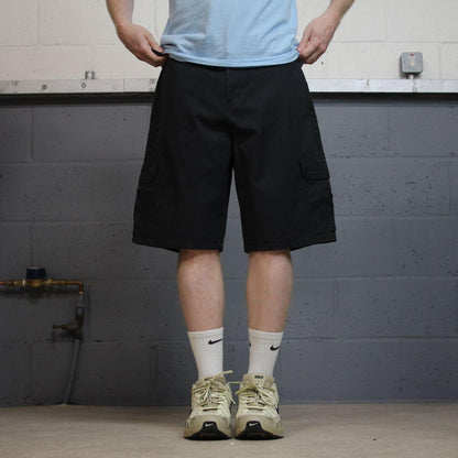Dickies cargo chino shorts y2k black Twill chino style skater shorts loose leg festival