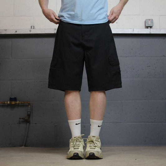 Dickies cargo chino shorts y2k black Twill chino style skater shorts loose leg festival