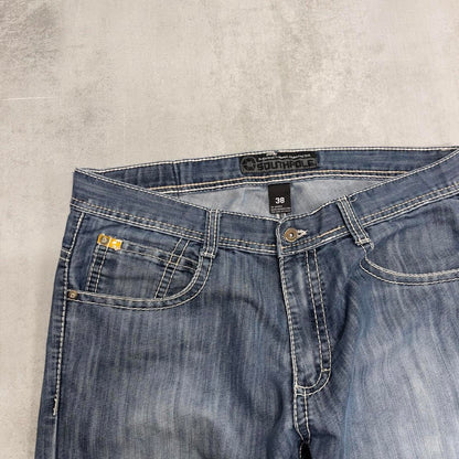 Blue Southpole jeans W38 L32 loose 90s style skater jeans tab logos