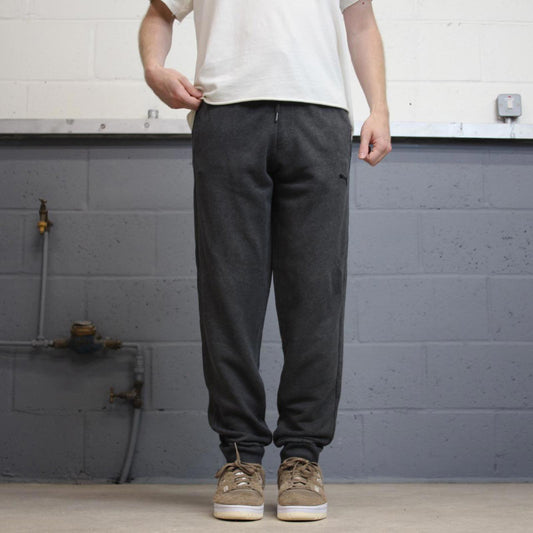 Y2k Grey Puma joggers M Mens sweatpants gymwear embroidered logo
