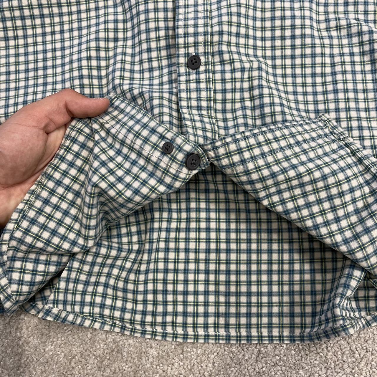 Columbia short sleeve shirt checkered green Festival surf style button down summer check shirt