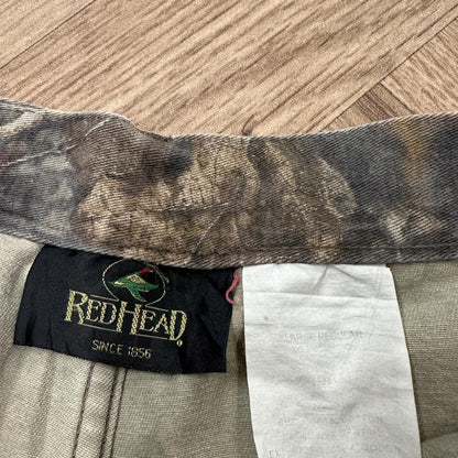 Vintage baggy camo cargo hunting pants Loose leg redhead camouflage utility combat trousers