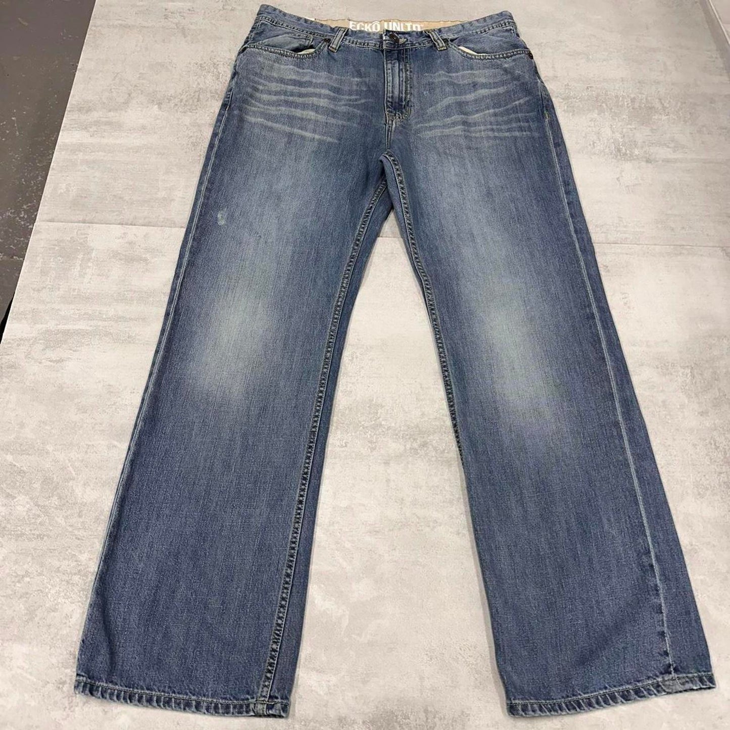 Blue embroidered Ecko Unltd jeans W38 L32