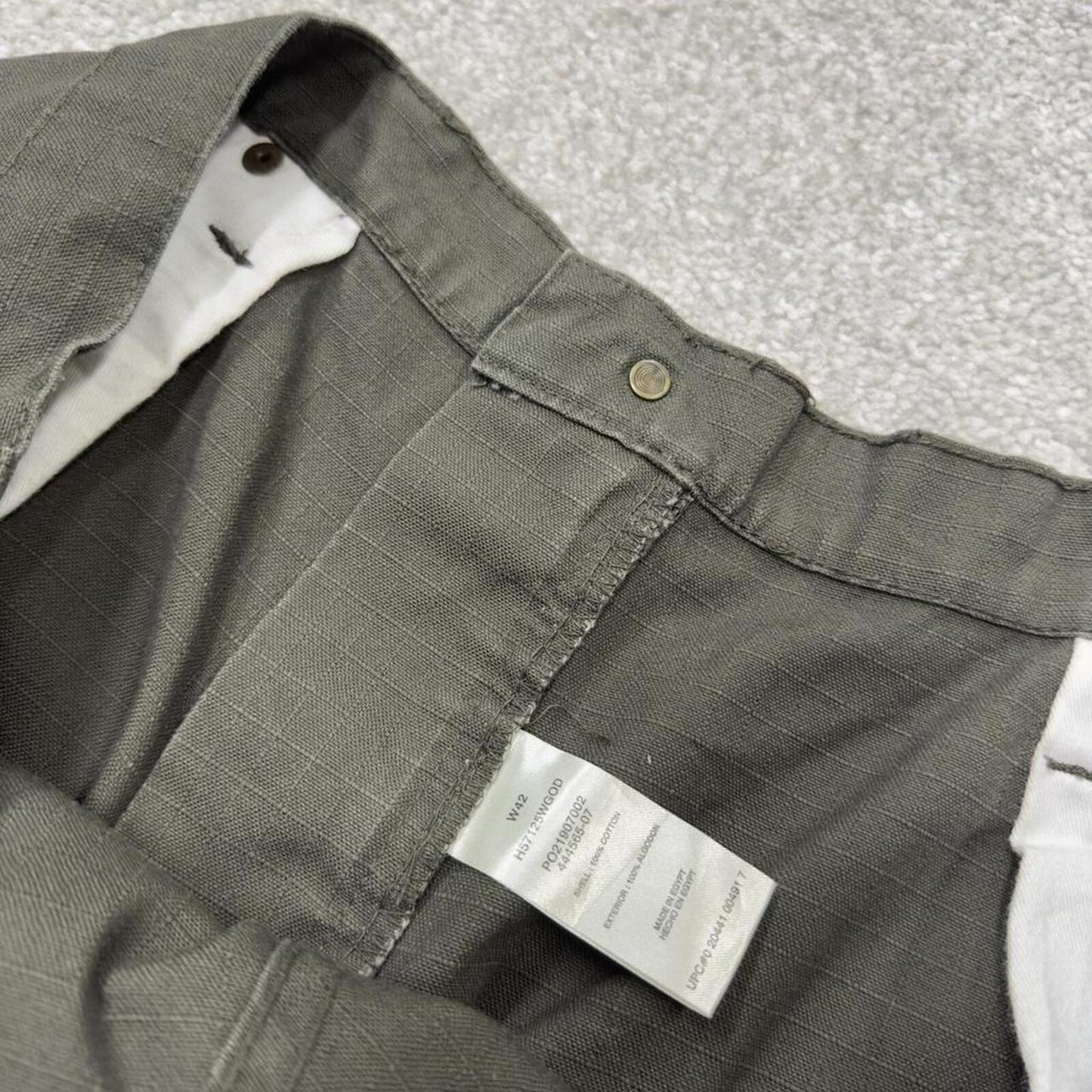 Baggy carpenter shorts canvas cargo green Big Smith skater style surf jorts