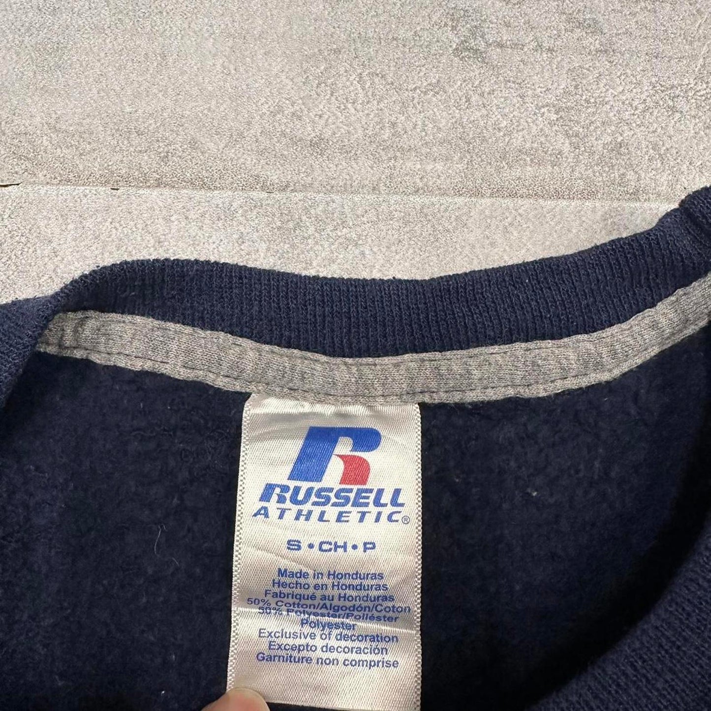 Blue vintage Russell sweatshirt S