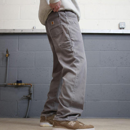 Carhartt cargo pants relaxed fit grey Loose skate style carpenter work pants