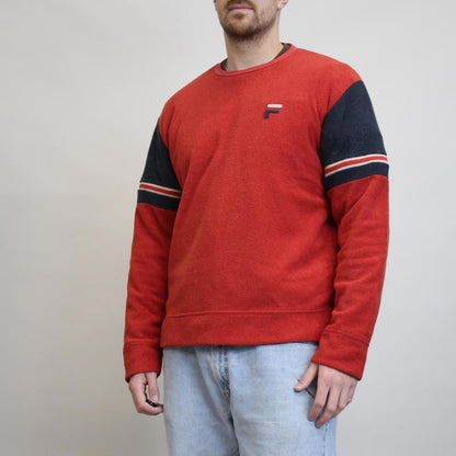 Red vintage Fila sweatshirt XL